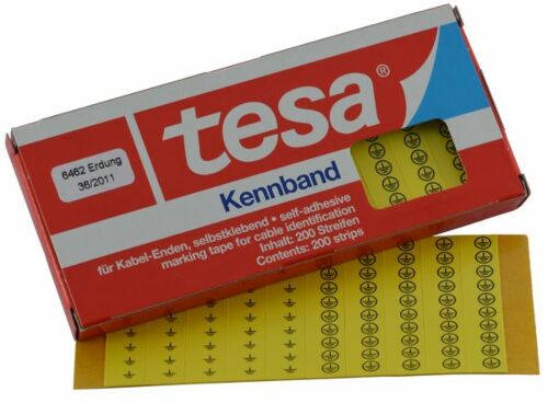 Tesadur-Erdungszeichen tesa®-Kennband zur Kennzeichnung von Kabeln, Leitungen etc.