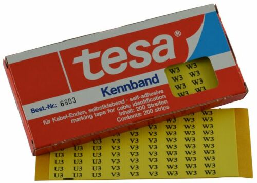 Tesadur-U3/V3/W3 tesa®-Kennband zur Kennzeichnung von Kabeln, Leitungen etc.