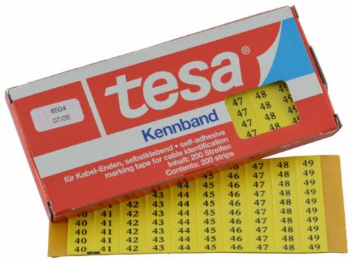 Tesadur-40-49 tesa®-Kennband zur Kennzeichnung von Kabeln, Leitungen etc.