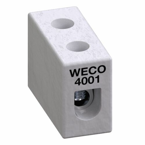 4001 Weco Buchsenklemmleiste ohne Anschraubloch 1-polig