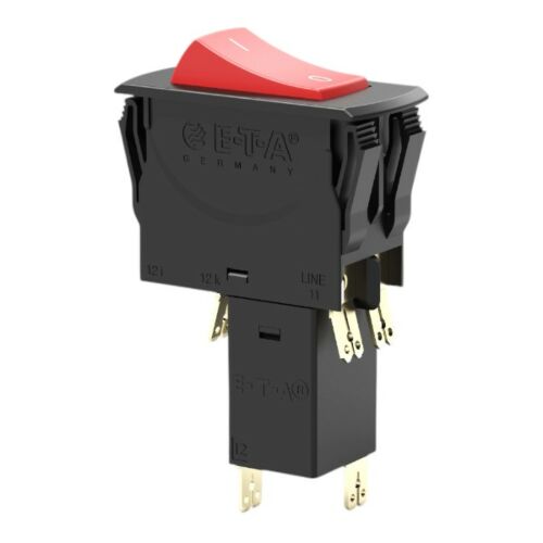 3120-N321-P7T1-W14FR1-10A-X ETA thermischer Wippenschutzschalter mit Beleuchtung und Fernauslösespule DC 12V
