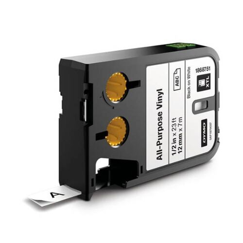 1868751 DYMO XTL Vinyl Band 12 mm schwarz auf weiß