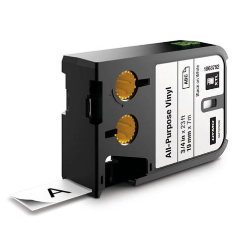 1868752 DYMO XTL Vinyl Band 19 mm schwarz auf weiß