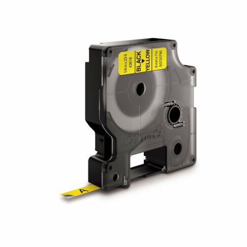43618 DYMO-D1-Etiketten schwarz/gelb 6mm/7m Standard