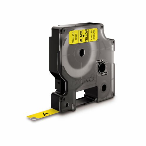 40918 DYMO-D1-Etiketten schwarz/gelb 9mm/7m Standard
