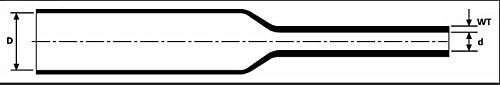 LVR-25,4/12,7 Warmschrumpfschlauch 2:1 aus PVC