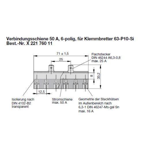 X 221 760 11 ETA Verbindungsschiene