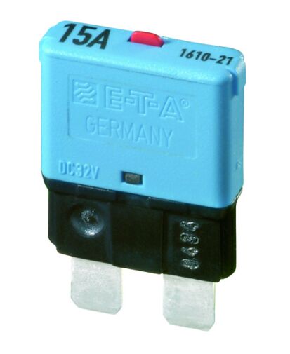 Auto-Überstromschutz, Blaue Auto-Blade-Sicherung 15A Manueller Reset  Universal für ATY-N-Sicherungshalter